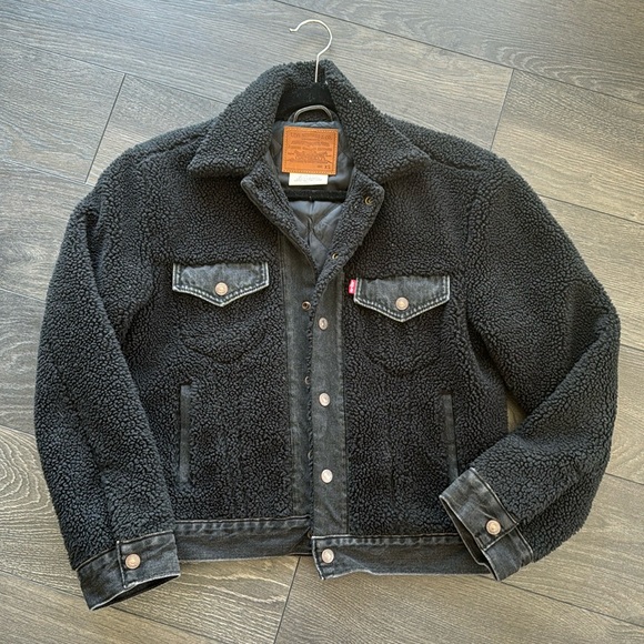 Levi Strauss Sherpa jacket extra small black - Picture 2 of 7
